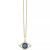 EFFY® Sapphire (1/4 ct. t.w.) and Black and White Diamond (1/8 ct. t.w.) Evil Eye Pendant in 14k Gold