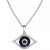 EFFY® Sapphire (1/4 ct. t.w.) and Black and White Diamond (1/8 ct. t.w.) Evil Eye Pendant in 14k Gold