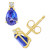 Tanzanite (3/4 ct. t.w.) & Diamond Accent Stud Earrings in 14k Gold (Also in Emerald, Ruby, & Sapphire)
