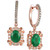 Costa Smeralda Emerald (1-5/8 ct. t.w.) & Diamond (5/8 ct. t.w.) Drop Earrings in 14k Rose Gold