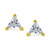 Cubic Zirconia Triangle Stud Earrings in 18k Gold-Plated Sterling Silver, Created for Macy's