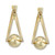 Polished Orb Split Oval Small Hoop Earrings in 10k Gold