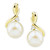 Cultured Freshwater Pearl (7mm) & Diamond Accent Drop Earrings in 10k Gold
