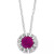 EFFY® Sapphire (3/4 ct. t.w) & Diamond (1/4 ct. t.w) 18" Pendant Necklace in 14K White Gold (Also Available in Emerald and Ruby)