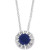 EFFY® Sapphire (3/4 ct. t.w) & Diamond (1/4 ct. t.w) 18" Pendant Necklace in 14K White Gold (Also Available in Emerald and Ruby)