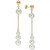 Cultured Freshwater Pearl Dangle Drop Earrings (4-8mm) in 14k Gold