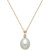 Cultured Freshwater Pearl (8mm) and Diamond Accent Pendant Necklace in 14k Gold