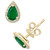 EFFY® Emerald (3/4 ct. t.w.) & Diamond (1/10 ct. t.w.) Stud Earrings in 14k Gold