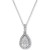 Diamond Teardrop Cluster Halo Pendant Necklace (5/8 ct. t.w.) in 14k Gold or 14K White Gold