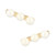 Cultured Freshwater Pearl (3mm) Bar Stud Earrings in 14k Gold
