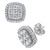 Diamond Halo Cluster Stud Earrings (1 ct. t.w.) in 14k White Gold