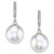 Cultured White South Sea Pearl (10mm) & Diamond (1/10 ct. t.w.) Drop Earrings in 14k White Gold