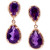 Amethyst Pear Double Drop Earrings in Gold-Plated Sterling Silver (Also in Sky Blue Topaz)