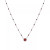 Birthstone Gemstone Necklace in Sterling Silver, 16" + 2" extender