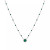 Birthstone Gemstone Necklace in Sterling Silver, 16" + 2" extender