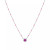 Birthstone Gemstone Necklace in Sterling Silver, 16" + 2" extender