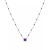 Birthstone Gemstone Necklace in Sterling Silver, 16" + 2" extender