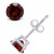 Garnet (1-1/5 ct. t.w.) Stud Earrings in 14K White or Yellow Gold