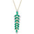 Emerald (2-1/2 ct. t.w.) & Diamond (1/5 ct. t.w.) Vine 18" Pendant Necklace in 14k Gold