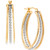Triple Hoop Earrings in 10k Two-Tone Gold (25mm)