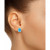 Onyx & Diamond Accent Rectangle Stud Earrings in Sterling Silver (Also in Turquoise & Labradorite)