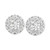 Lab-Created Diamond Halo Cluster Stud Earrings (1/2 ct. t.w.) in Sterling Silver