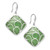 Sterling Silver Earrings, Jade Swirl Overlay Earrings