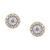 Diamond Halo Stud Earrings (1/2 ct. t.w.) in 10k Gold