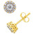 Diamond Halo Stud Earrings (1/2 ct. t.w.) in 10k Gold