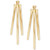 Graduated Small Triple Split Hoop Earrings in 10k Gold