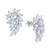 Cubic Zirconia Cluster Drop Earrings in Sterling Silver