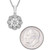 Diamond Flower 18" Pendant Necklace (1/10 ct. t.w.) in Sterling Silver