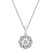 Diamond Flower 18" Pendant Necklace (1/10 ct. t.w.) in Sterling Silver