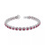 Ruby (5-1/2 ct. t.w.) & Diamond (3 ct. t.w) Tennis Bracelet in 14k White Gold (Also in Sapphires and Emerald)