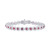 Ruby (5-1/2 ct. t.w.) & Diamond (3 ct. t.w) Tennis Bracelet in 14k White Gold (Also in Sapphires and Emerald)