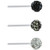 3-Pc. Set Crystal Ball Stud Earrings in Sterling Silver, Created for Macy's