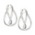 Twisted Double Hoop Earrings in Sterling Silver