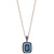 EFFY® London Blue Topaz (2-1/5 ct. t.w.) & Diamond (1/3 ct. t.w.) 18" Pendant Necklace in 14k Rose Gold