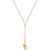 Double Heart 18" Lariat Necklace in 10k Gold