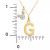 Mickey Mouse Initial Pendant 18" Necklace with Cubic Zirconia in 14k Yellow Gold