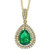 EFFY® Emerald (1-1/3 ct. t.w.) & Diamond (1/4 ct. t.w.) 18" Pendant Necklace in 14k Gold