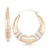 Crystal Embellished Hoop Earrings in 10k Gold