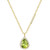 Peridot (1-1/10 ct. t.w.) & Lab-Created White Sapphire (1/6 ct. t.w.) Teardrop Halo 17" Pendant Necklace in 14k Gold-Plated Sterling Silver