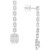 EFFY® Diamond Baguette & Round Linear Drop Earrings (2-1/2 ct. t.w.) in 18k White Gold