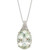 Mint Quartz (9 ct. t.w.) & White Topaz (1/8 ct. t.w.) 18" Pendant Necklace in Sterling Silver