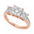 Diamond Princess Triple Halo Engagement Ring (3/4 ct. t.w.) in 14k White, Yellow or Rose Gold