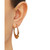 Beaded Oval Hoop Earrings in 14k Gold, 1-1/4"