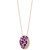 EFFY® Amethyst (1-7/8 ct. t.w.) & Diamond (1/5 ct. t.w.) Cluster 18" Pendant Necklace in 14k Rose Gold