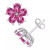 Swiss Blue Topaz (3-1/3 ct. t.w.) & Diamond Accent Flower Stud Earrings in Sterling Silver (Also in Pink Topaz)