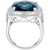EFFY® London Blue Topaz (12-1/3 ct. t.w.) & Diamond (1-1/5 ct. t.w.) Halo Statement Ring in 14k White Gold